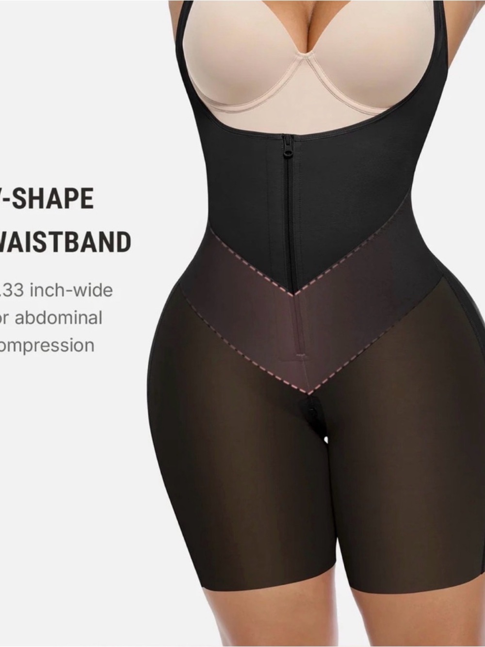 Black Shapewear Bodysuit for Women